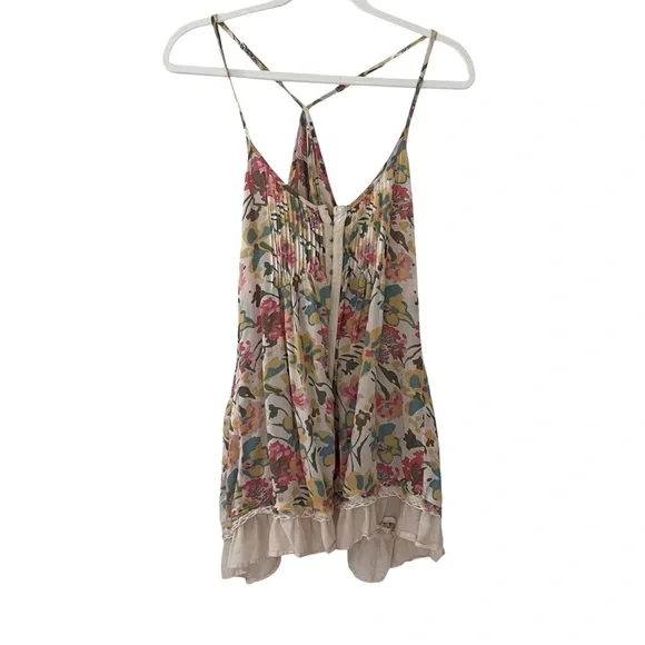 Free People Romantic Floral Hook Eye Closure Front Top (moving sale) - Picture 2 of 7